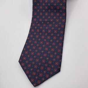 Tommy Hilfiger Men's‎ Necktie  Navy With Red Flowers